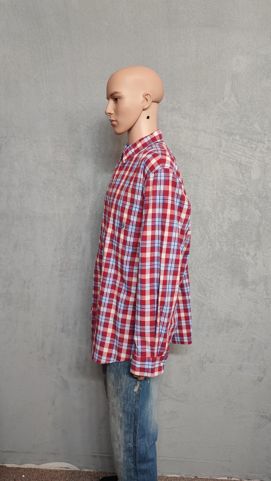 Vintage Chaps Checked Long Sleeve Shirt Red Multicolour Men's Size XXXL