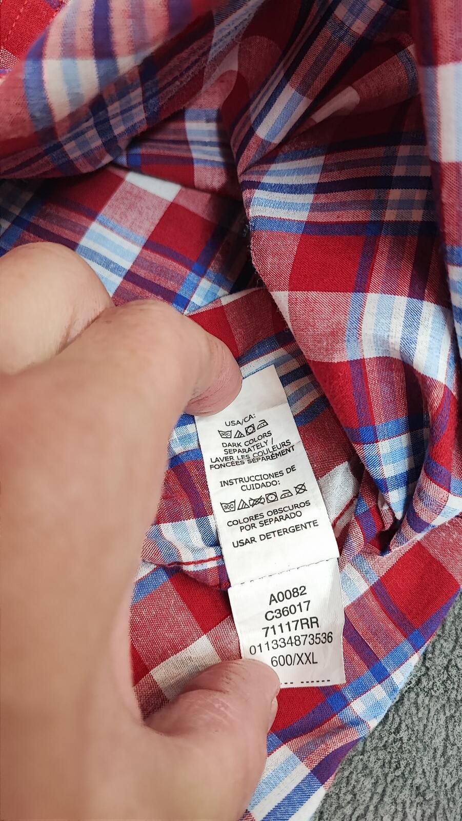Vintage Chaps Checked Long Sleeve Shirt Red Multicolour Men's Size XXXL