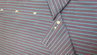 Vintage Chaps Striped Long Sleeve Shirt Blue Purple Men's Size XXL Big & Tall