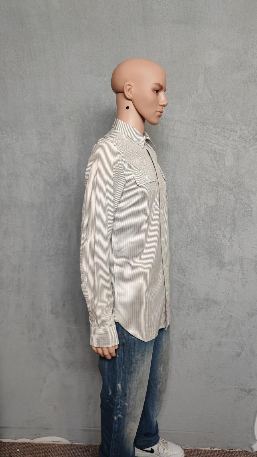 Vintage Diesel Industrial Revelation Long Sleeve Shirt Grey Stripe Men's Size M