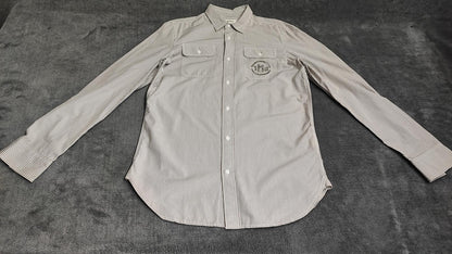 Vintage Diesel Industrial Revelation Long Sleeve Shirt Grey Stripe Men's Size M