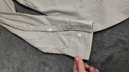 Vintage Diesel Industrial Revelation Long Sleeve Shirt Grey Stripe Men's Size M