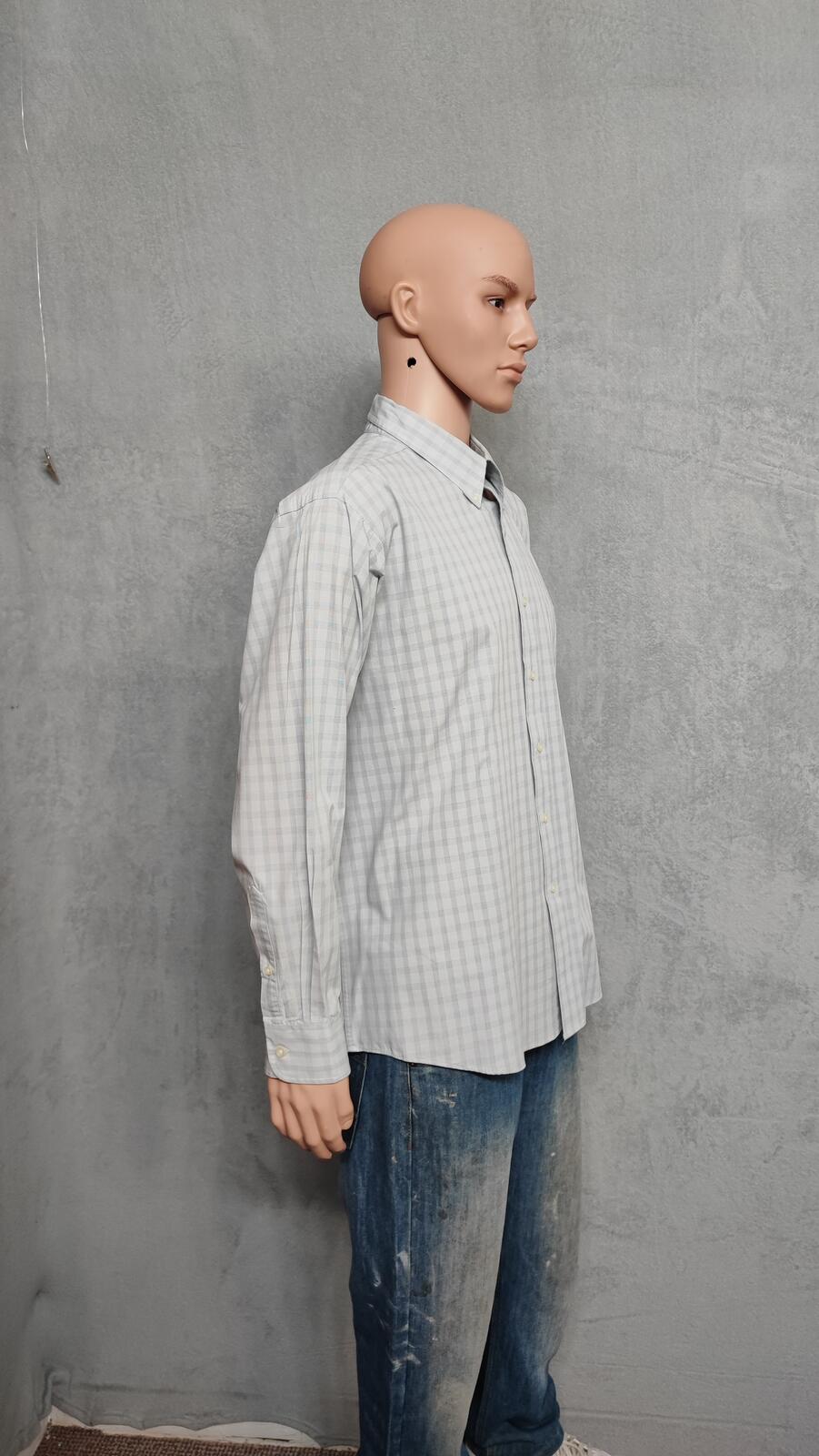 Vintage Chaps Striped Long Sleeve Shirt Grey White Men's Size XXL