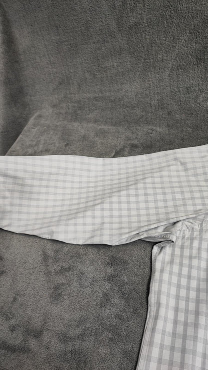 Vintage Chaps Striped Long Sleeve Shirt Grey White Men's Size XXL