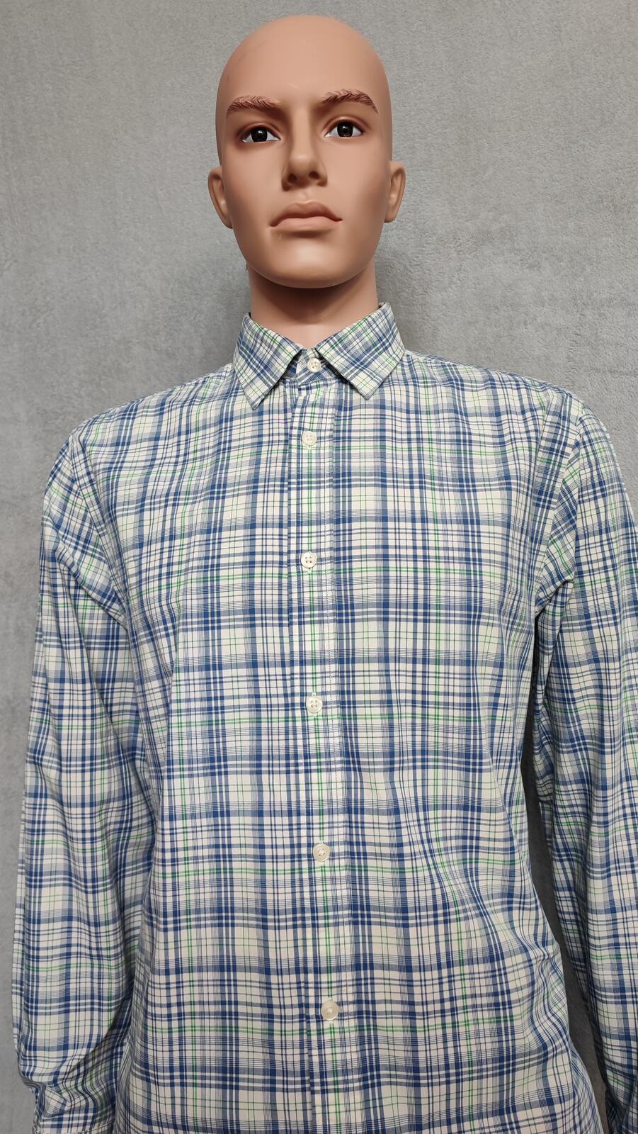 Vintage Gap Checked Long Sleeve Plaid Flannel Grunge Shirt Blue Men Size Large