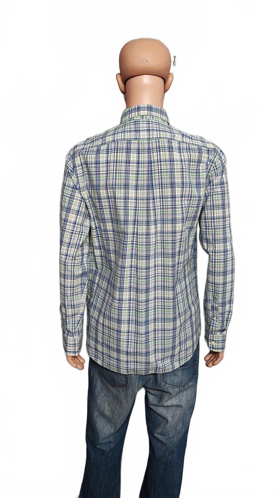 Vintage Gap Checked Long Sleeve Plaid Flannel Grunge Shirt Blue Men Size Large