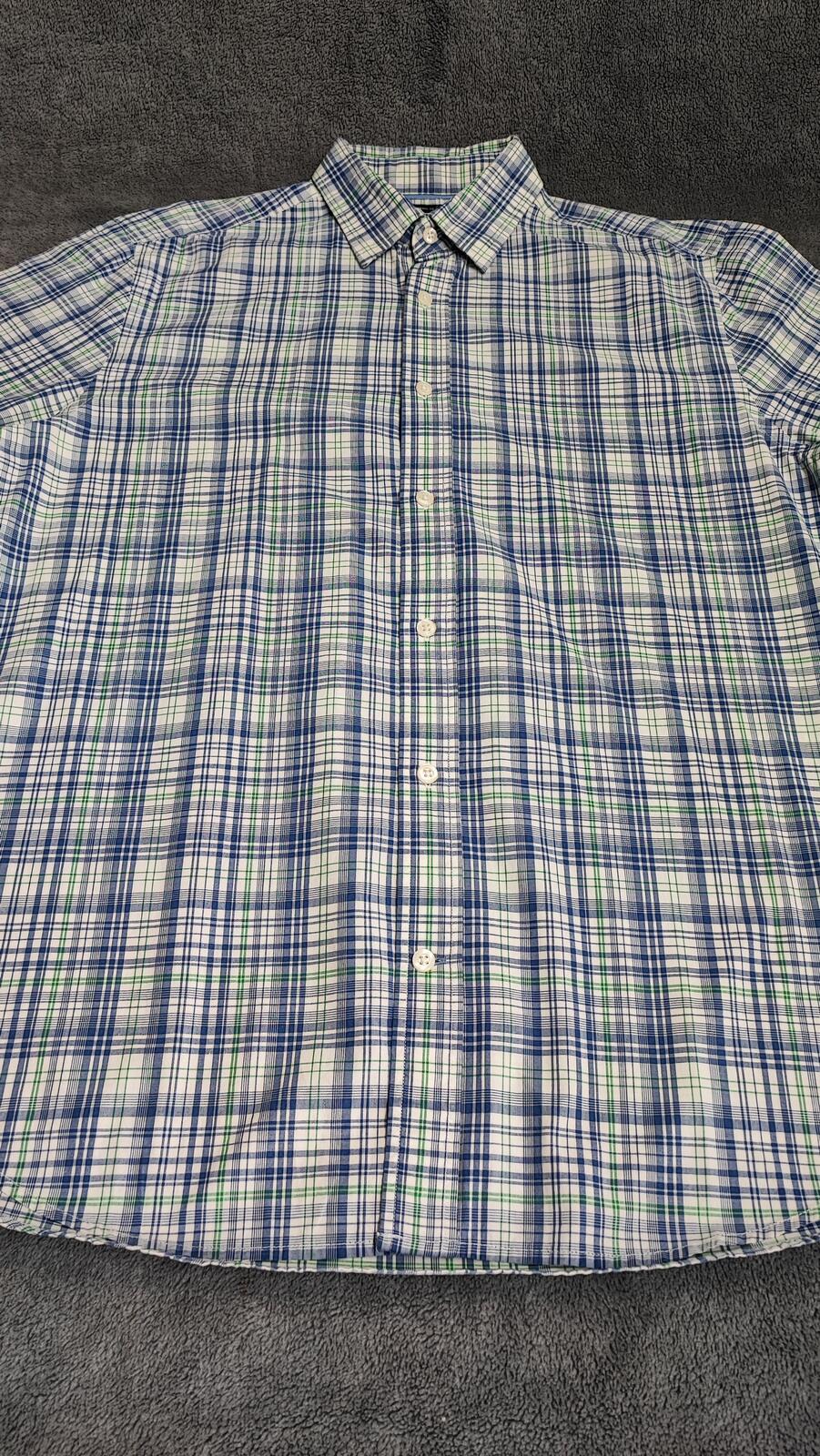 Vintage Gap Checked Long Sleeve Plaid Flannel Grunge Shirt Blue Men Size Large
