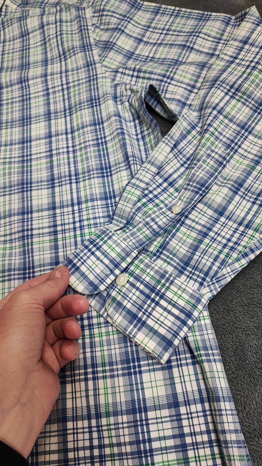 Vintage Gap Checked Long Sleeve Plaid Flannel Grunge Shirt Blue Men Size Large