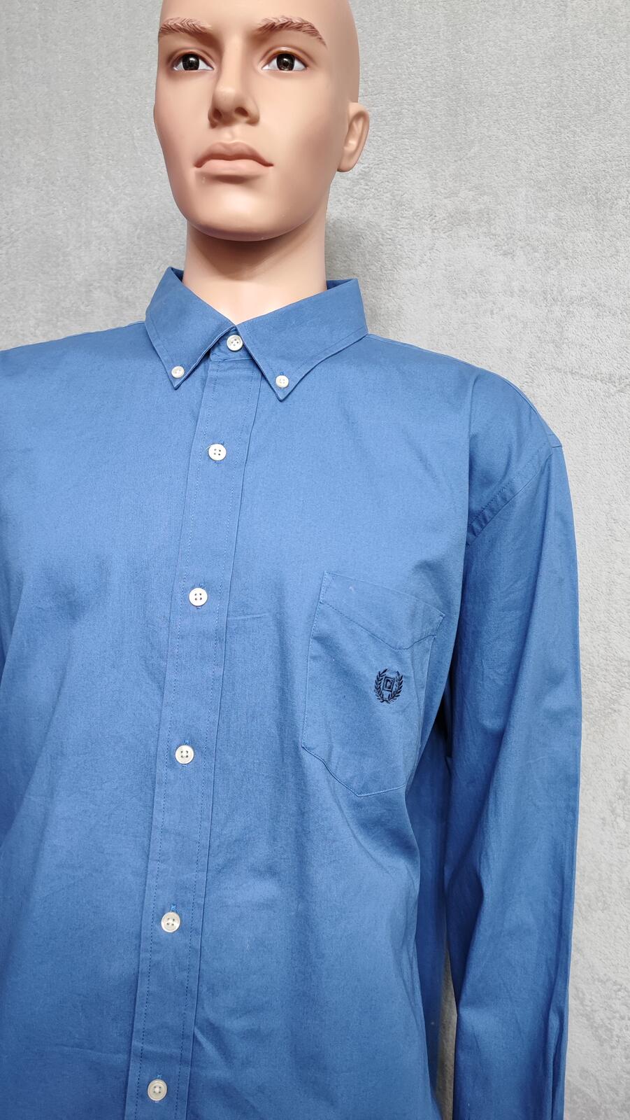 Vintage Chaps Striped Long Sleeve Shirt Blue White Men's Size XXL