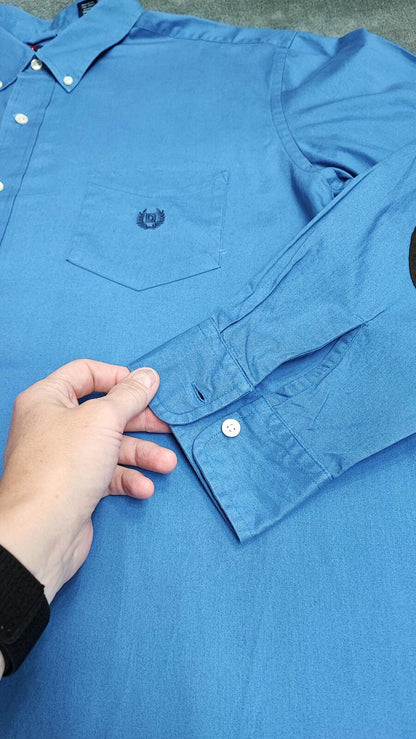 Vintage Chaps Striped Long Sleeve Shirt Blue White Men's Size XXL