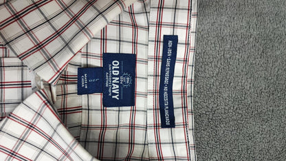 Vintage Old Navy Checked Long Sleeve Plaid Grunge Shirt Red Men Size Large