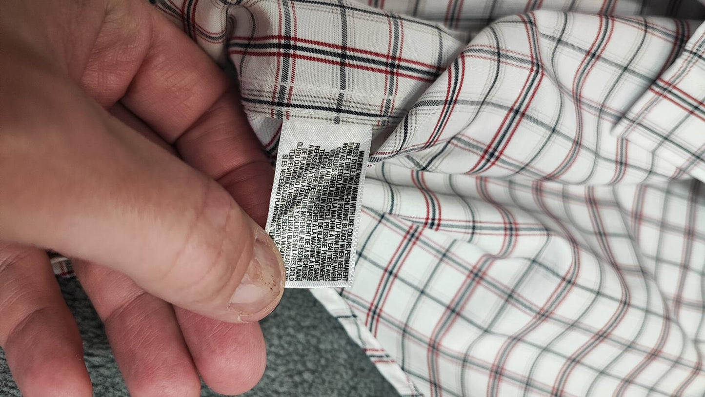 Vintage Old Navy Checked Long Sleeve Plaid Grunge Shirt Red Men Size Large
