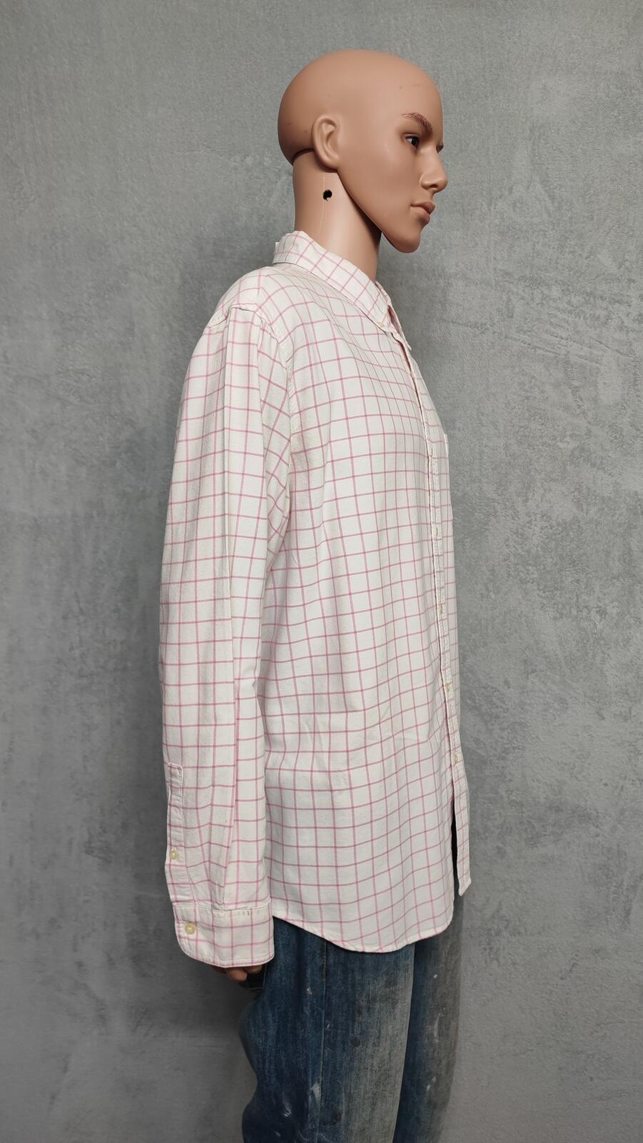 Vintage Chaps Striped Long Sleeve Crest Logo Casual Shirt Pink Men's Size XXL
