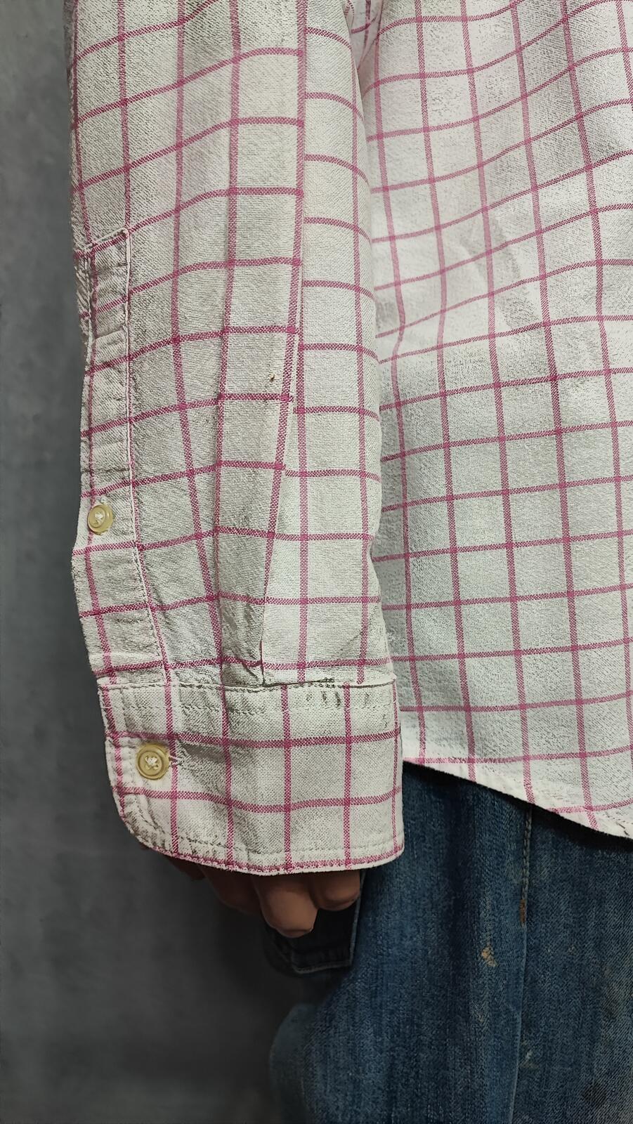 Vintage Chaps Striped Long Sleeve Crest Logo Casual Shirt Pink Men's Size XXL