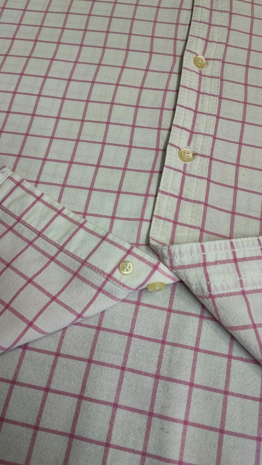 Vintage Chaps Striped Long Sleeve Crest Logo Casual Shirt Pink Men's Size XXL