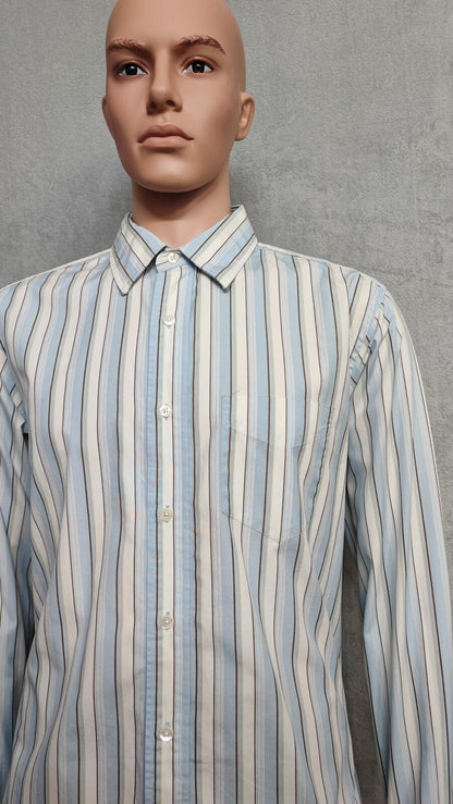Vintage Gap Checked Long Sleeve Plaid Flannel Grunge Shirt Blue Men Size XL