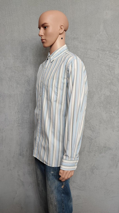 Vintage Gap Checked Long Sleeve Plaid Flannel Grunge Shirt Blue Men Size XL