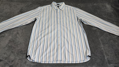 Vintage Gap Checked Long Sleeve Plaid Flannel Grunge Shirt Blue Men Size XL