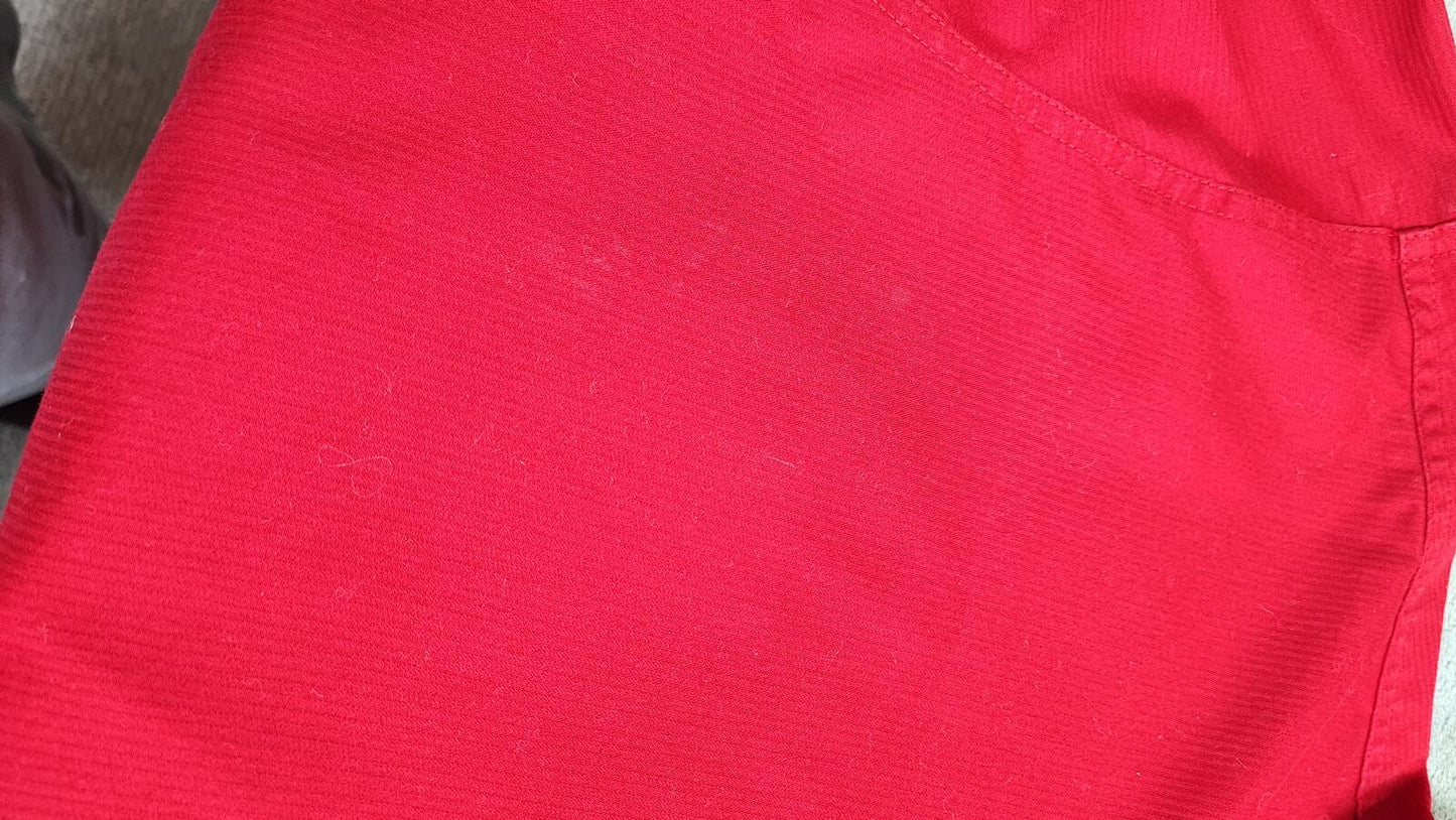 Vintage Chaps Plain Long Sleeve Button Down Smart Casual Shirt Red Men's Size XL