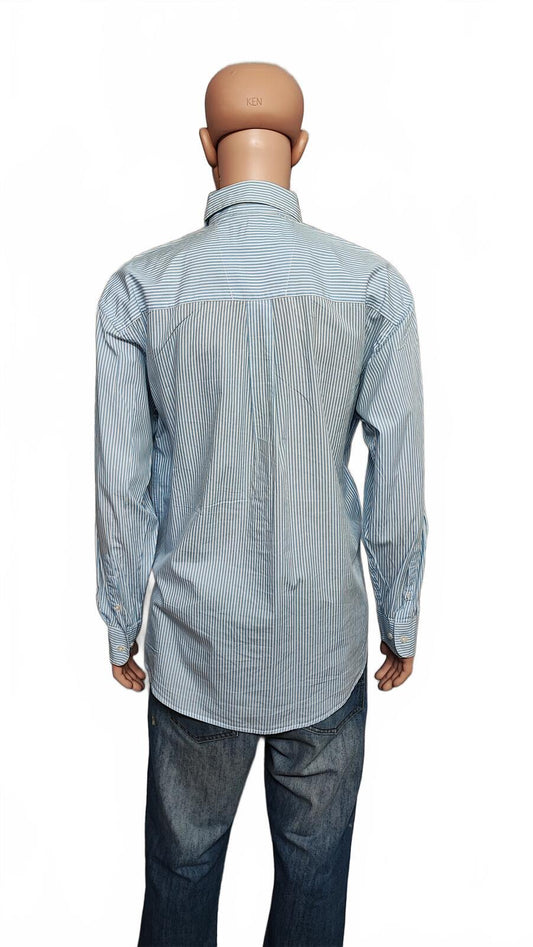 Vintage Wrangler George Strait Western Long Sleeve Shirt Blue Men's Size XL