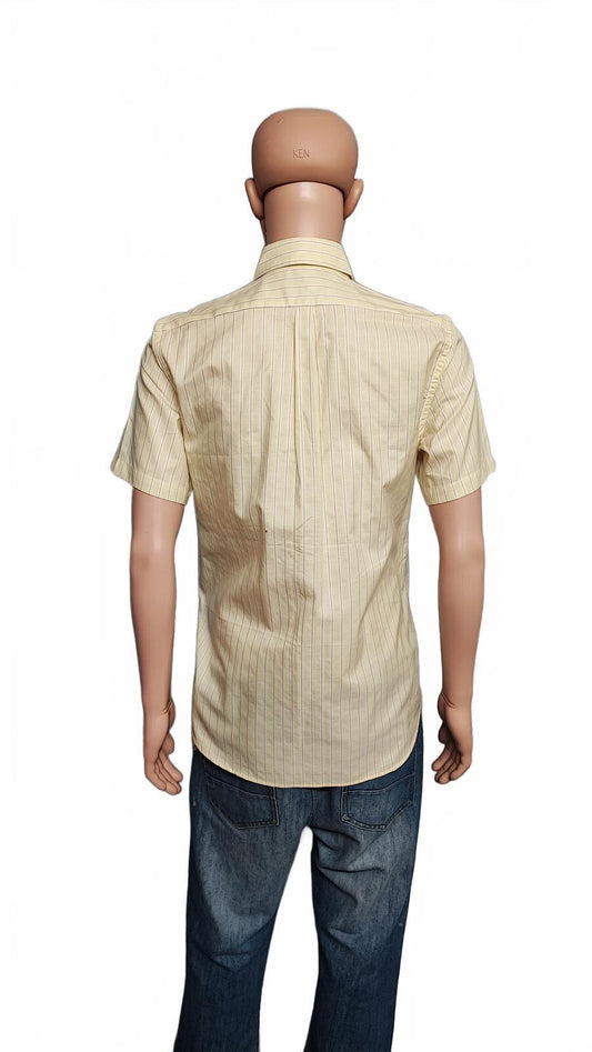 Vintage Tommy Hilfiger Short Sleeve Shirt Mustard Yellow Men's Size Medium M