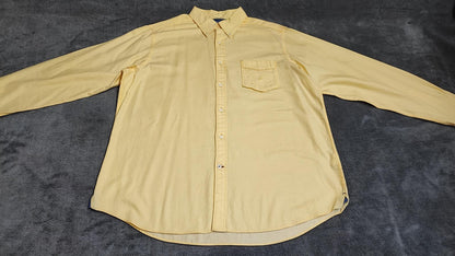 Vintage Nautica Long Sleeve Sailboat Shirt Vibrant Yellow Men's Size XL