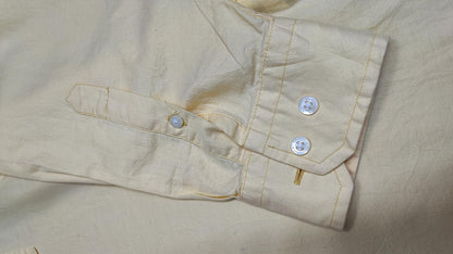 Vintage Nautica Long Sleeve Sailboat Shirt Vibrant Yellow Men's Size XL