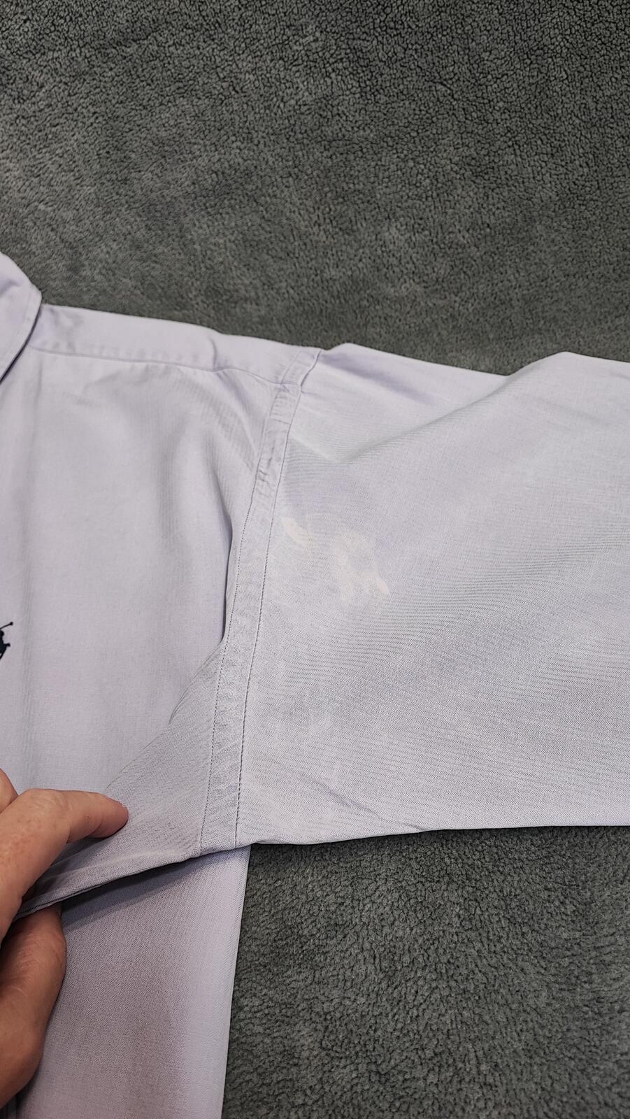 Vintage Polo Ralph Lauren Blake Silk Blend Long Sleeve Shirt Lilac Men Size XXL