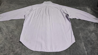 Vintage Polo Ralph Lauren Blake Silk Blend Long Sleeve Shirt Lilac Men Size XXL