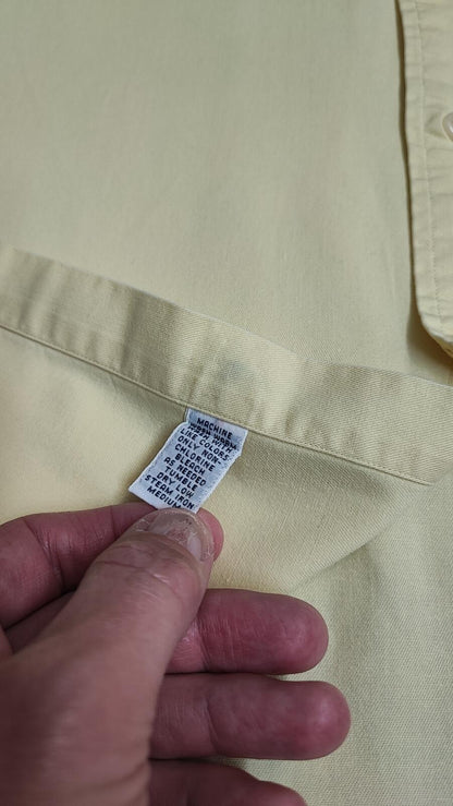 Vintage Ralph Lauren Blake Shirt XXL Yellow Cotton Long Sleeve Distressed Polo