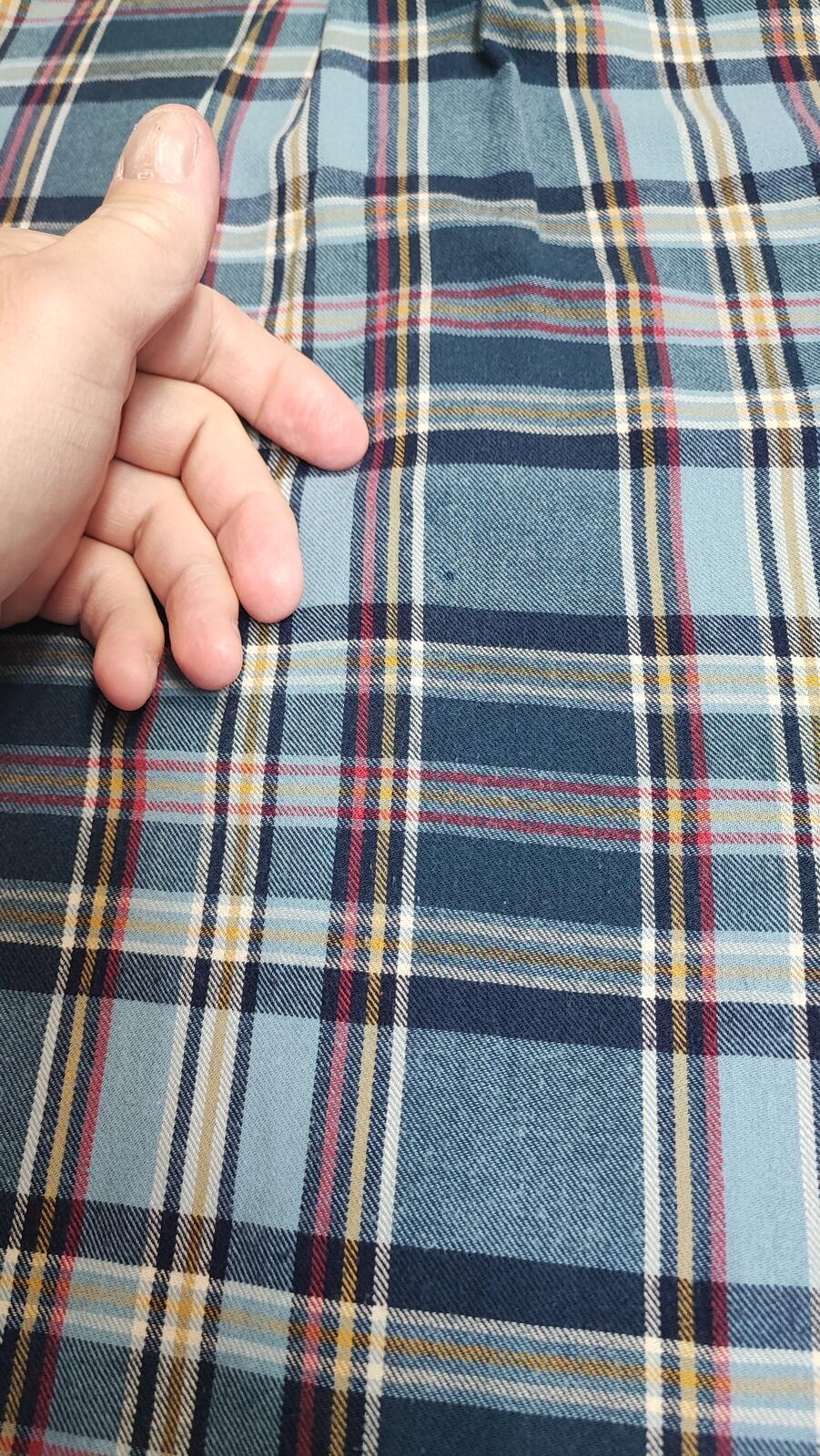 Vintage Tommy Hilfiger Crest Checked Long Sleeve Shirt Blue Navy Men's Size XL