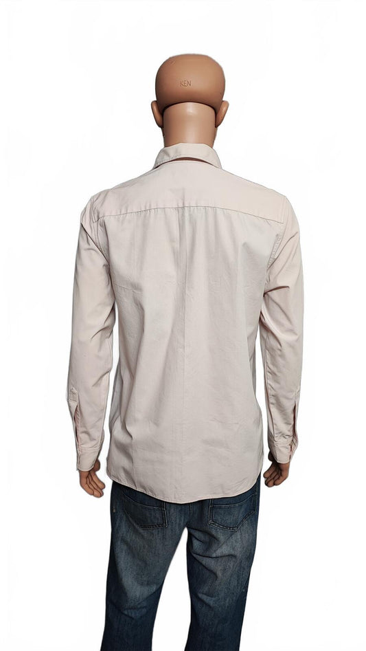 Vintage Levi's Sta-Prest Long Sleeve Shirt Cream Workwear Men's Size L