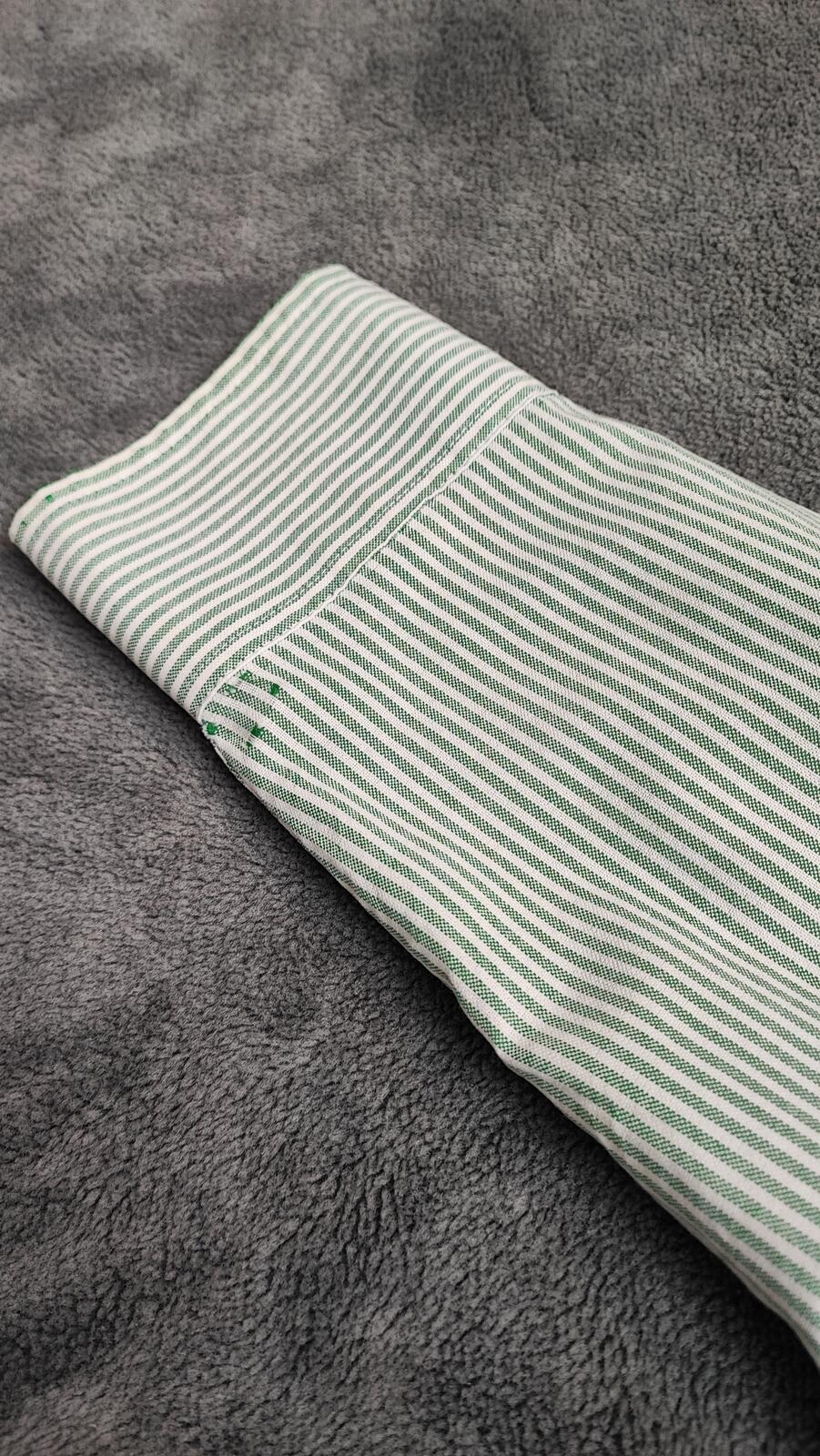 Vintage Chaps Striped Long Sleeve Shirt Mint Green White Men's Size XL