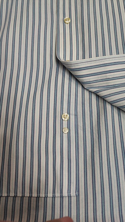 Vintage Chaps Striped Long Sleeve Shirt Sky Blue White Men's Size XXL