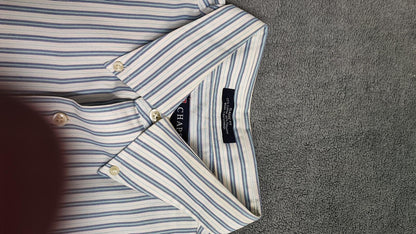 Vintage Chaps Striped Long Sleeve Shirt Sky Blue White Men's Size XXL