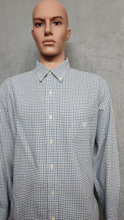 Vintage Chaps Checked Long Sleeve Casual Preppy Plaid Shirt Men's Size XXL