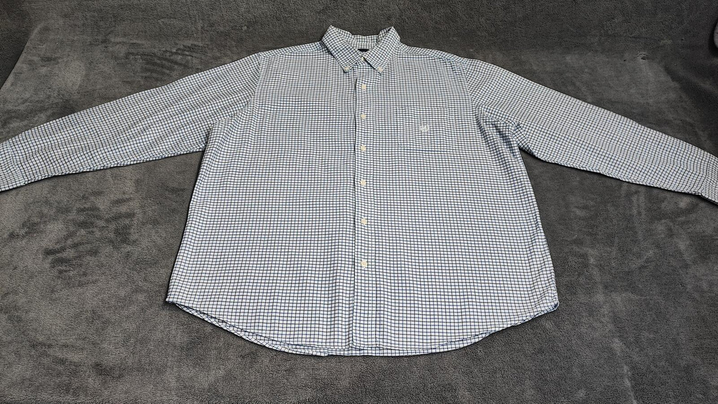 Vintage Chaps Checked Long Sleeve Casual Preppy Plaid Shirt Men's Size XXL