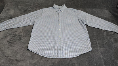 Vintage Chaps Checked Long Sleeve Casual Preppy Plaid Shirt Men's Size XXL