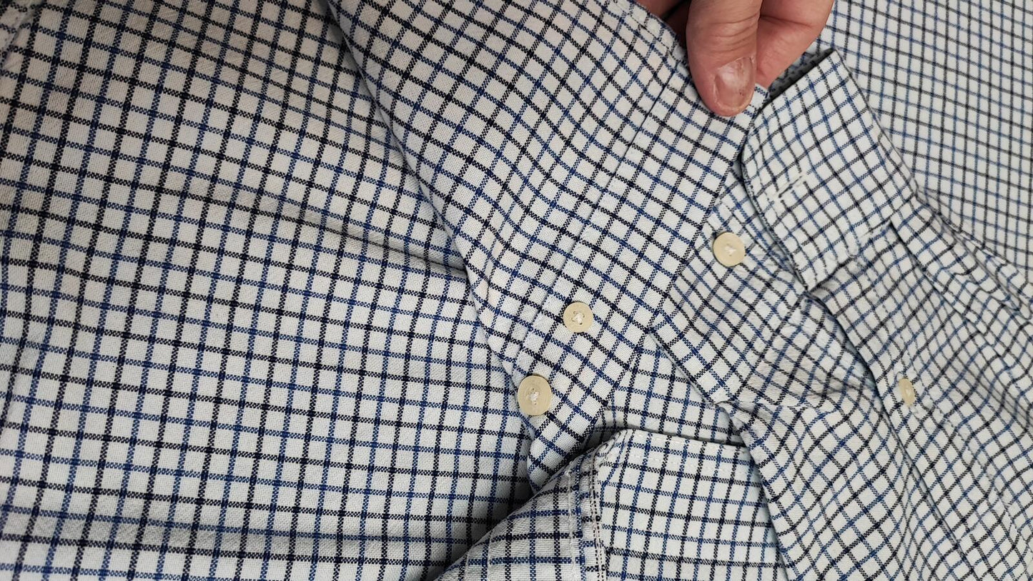 Vintage Chaps Checked Long Sleeve Casual Preppy Plaid Shirt Men's Size XXL