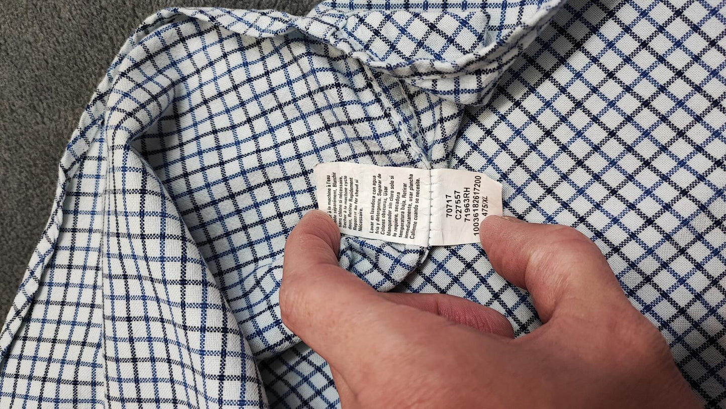 Vintage Chaps Checked Long Sleeve Casual Preppy Plaid Shirt Men's Size XXL