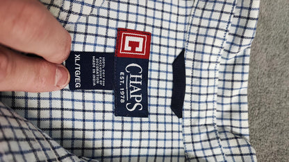 Vintage Chaps Checked Long Sleeve Casual Preppy Plaid Shirt Men's Size XXL