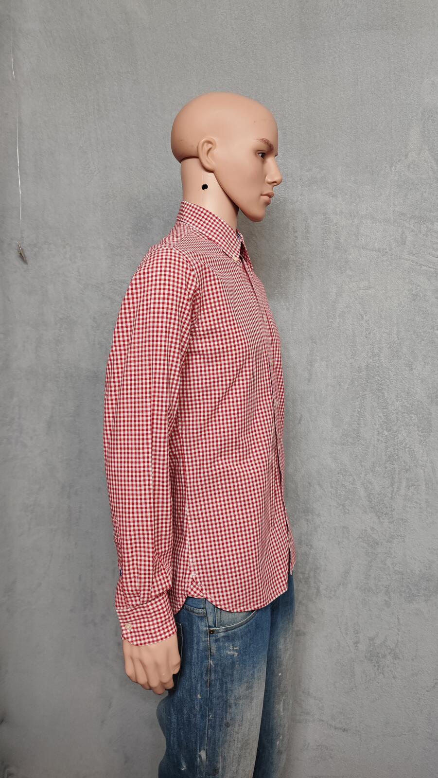 Vintage Tommy Hilfiger Checked Long Sleeve Plaid Casual Shirt Red Men's Medium