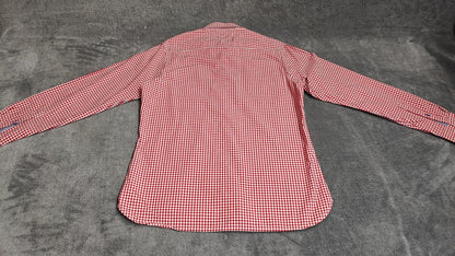 Vintage Tommy Hilfiger Checked Long Sleeve Plaid Casual Shirt Red Men's Medium