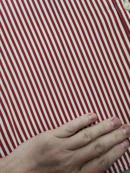 Vintage Tommy Hilfiger Striped Long Sleeve Heritage Crest Shirt Red Men's Large