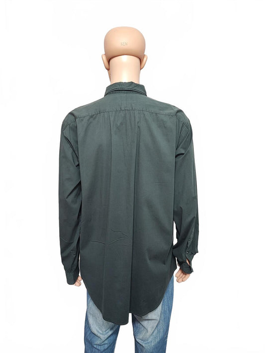 Vintage Polo Ralph Lauren Lowell Plain Long Sleeve Shirt Black Men's Size XXXL