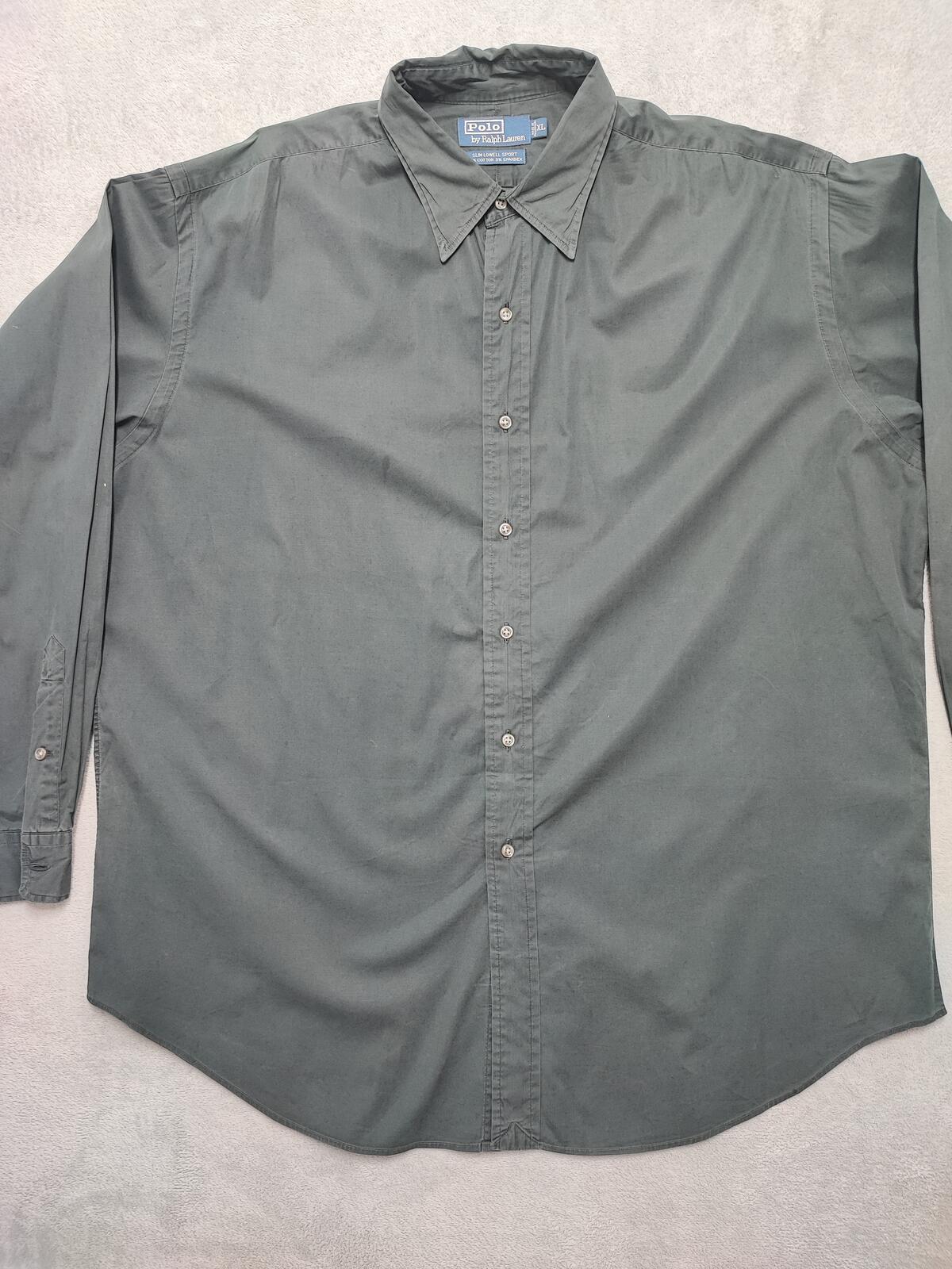 Vintage Polo Ralph Lauren Lowell Plain Long Sleeve Shirt Black Men's Size XXXL