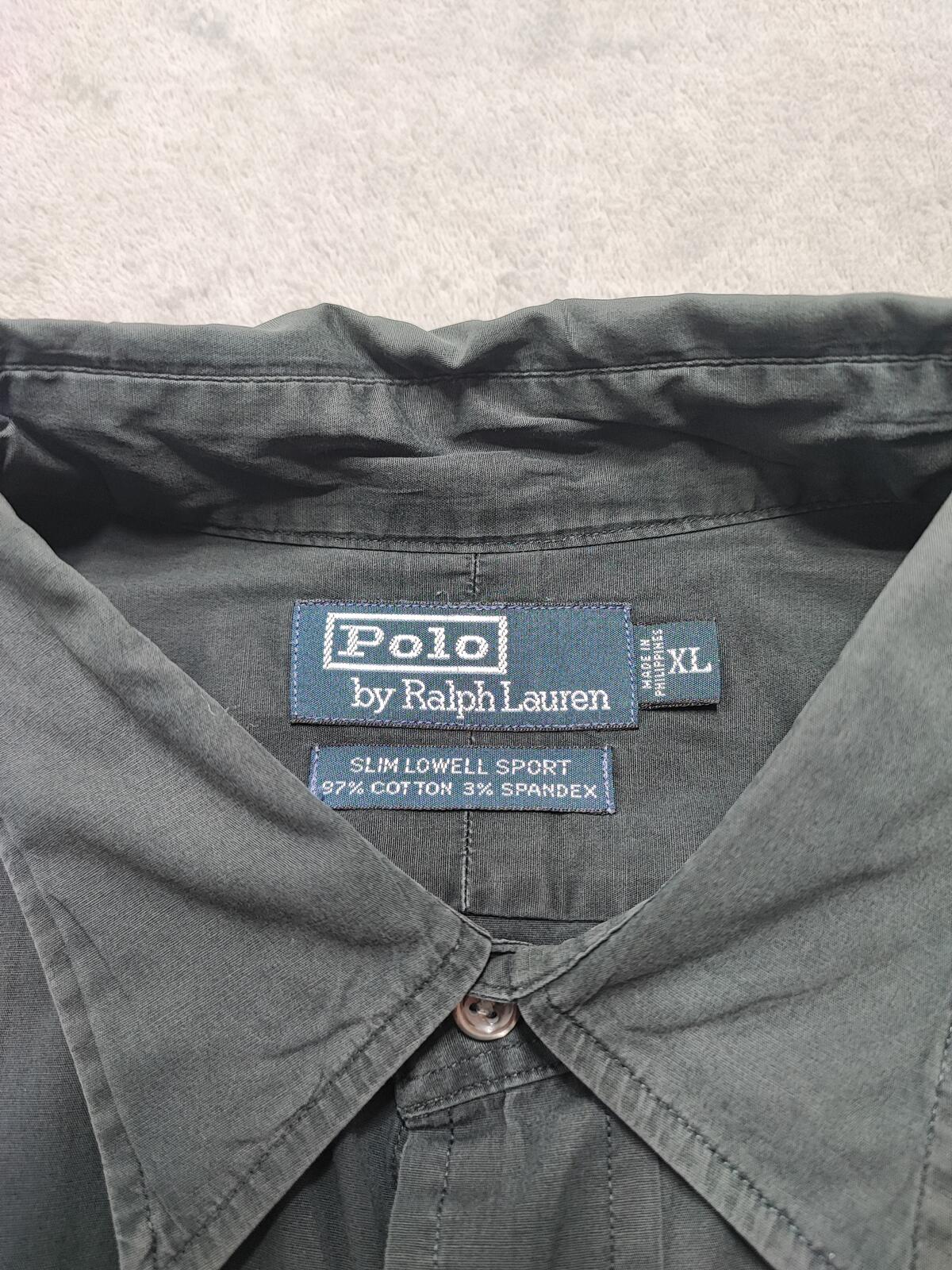 Vintage Polo Ralph Lauren Lowell Plain Long Sleeve Shirt Black Men's Size XXXL
