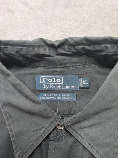 Vintage Polo Ralph Lauren Lowell Plain Long Sleeve Shirt Black Men's Size XXXL