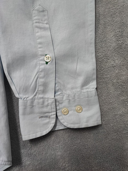 Vintage Tommy Hilfiger Plain Long Sleeve Button Down Shirt Sky Blue Men's Large