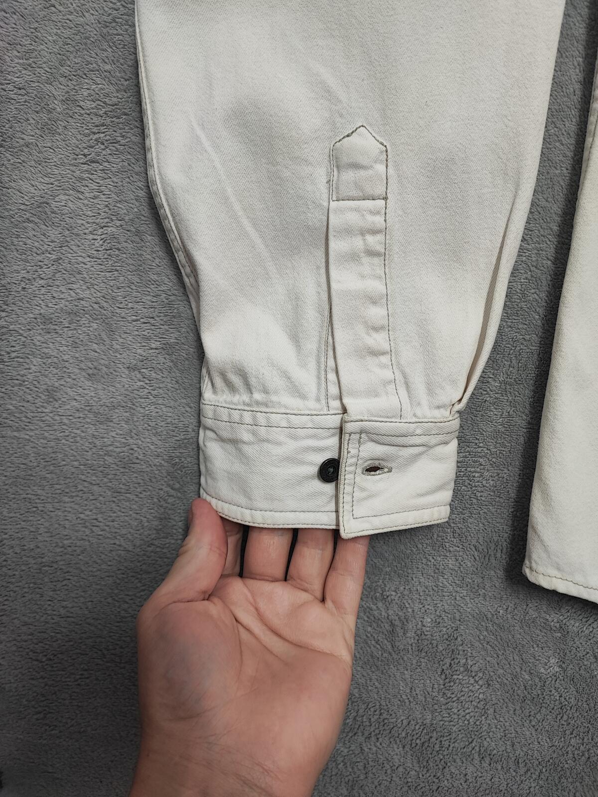 Vintage Tommy Jeans Heavy Cotton Overshirt Shacket Off White Cream Men's XXL XL